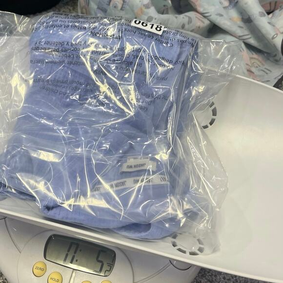 Jason Wu Waffle Knit Lounge Shirt, Button-Up Women’s Large,‎ Light Blue Cropped - Picture 9 of 9